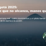 Bruma del amanecer sobre los cerros orientales de Bogotá; portada del artículo sobre calidad del aire 2025.